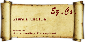 Szandi Csilla névjegykártya