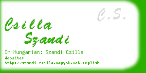 csilla szandi business card